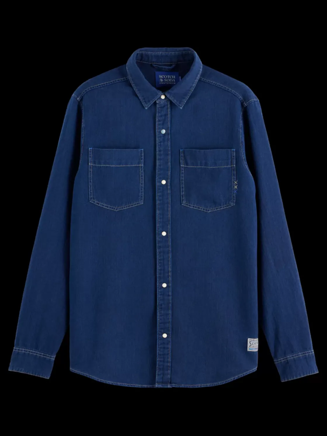 REGULAR FIT PREMIUM TWILL WASHED SHIRT-Scotch & Soda Fashion