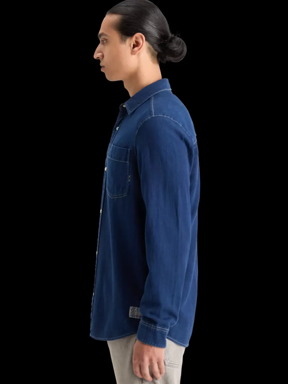 REGULAR FIT PREMIUM TWILL WASHED SHIRT-Scotch & Soda Fashion