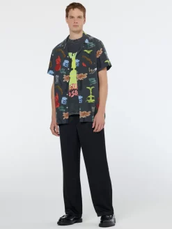 Regular fit short sleeve AOP viscose shirt-Scotch & Soda Sale