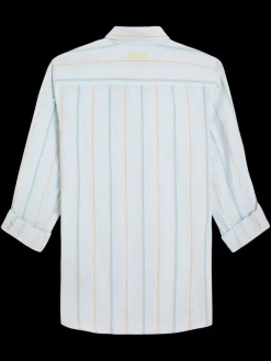 Regular fit yarn-dyed stripe cotton linen shirt-Scotch & Soda Outlet