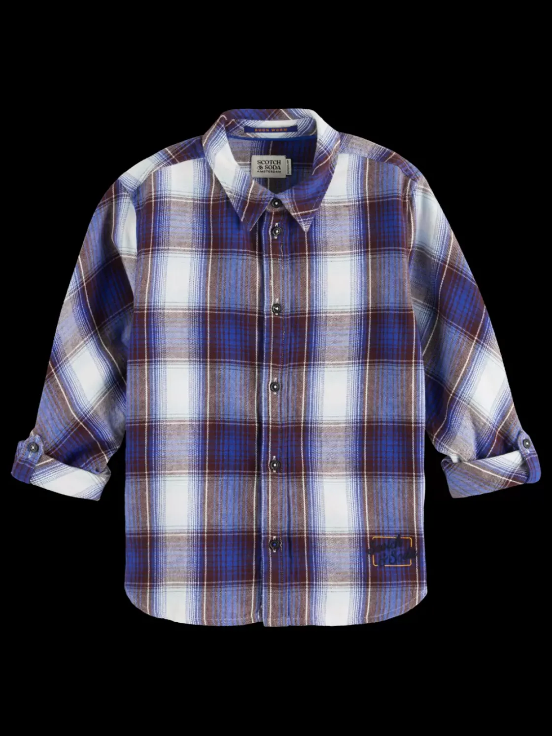 REGULAR-FIT YARN-DYED CHECKED FLANNEL SHIRT-Scotch & Soda Fashion