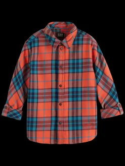REGULAR-FIT YARN-DYED CHECKED FLANNEL SHIRT-Scotch & Soda Fashion