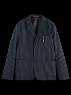 RELAXED 3-BUTTON WOOL-BLEND PINSTRIPE BLAZER-Scotch & Soda Sale