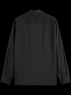 Relaxed fit jacquard sateen shirt-Scotch & Soda Sale