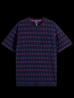 Relaxed fit jacquard t-shirt-Scotch & Soda Outlet