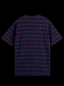 Relaxed fit jacquard t-shirt-Scotch & Soda Outlet