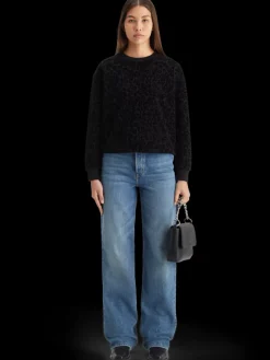 Relaxed fit sweatshirt with flock artwork-Scotch & Soda Clearance