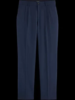 RELAXED STRAIGHT FIT PLEATED WOOL BLEND CHINO-Scotch & Soda Sale