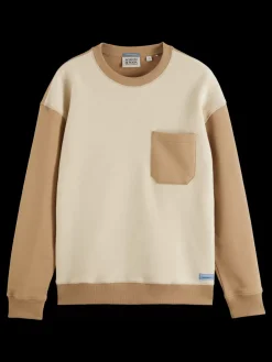 Reverse terry colourblock sweatshirt-Scotch & Soda Best