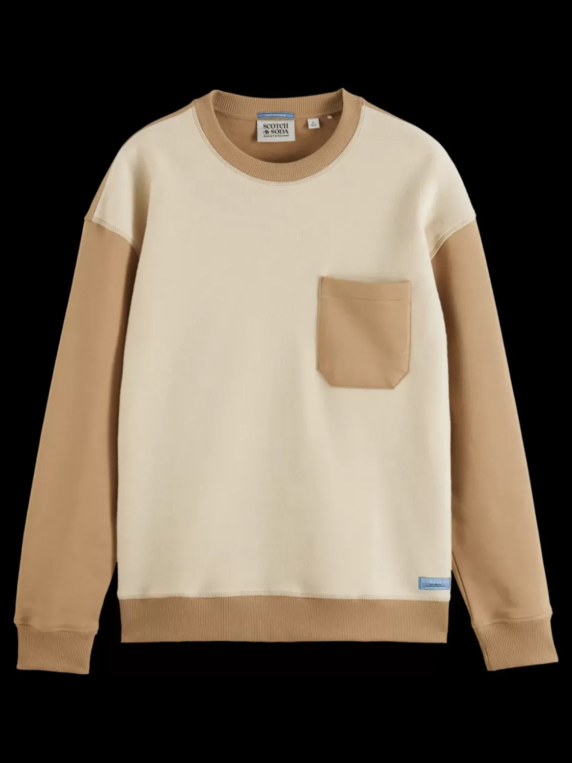 Reverse terry colourblock sweatshirt-Scotch & Soda Best
