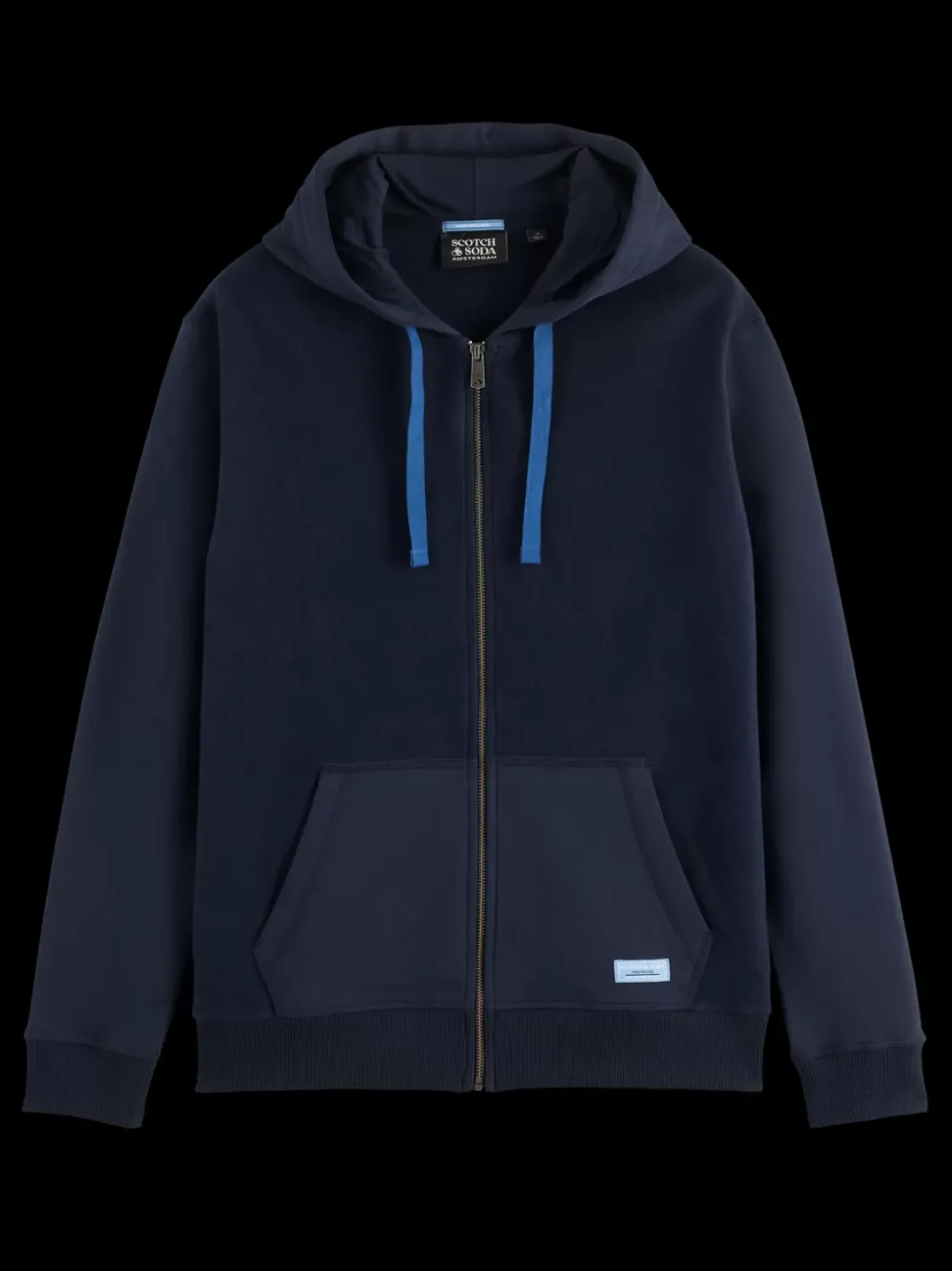 Reverse terry zip through hoodie-Scotch & Soda Outlet