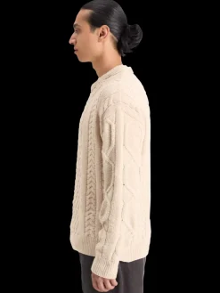 ROUND NECK EXTRA DROPPED SHOULDER CHENILLE CABLE SWEATER-Scotch & Soda New