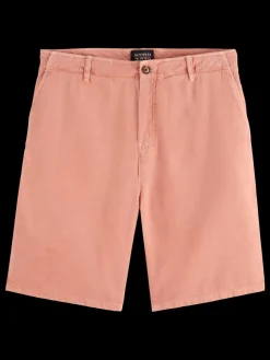 Seasonal - relaxed fit natural-dyed cotton/linen short-Scotch & Soda Clearance