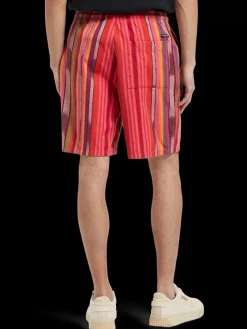 Seasonal- striped cotton-oxford bermuda short-Scotch & Soda Discount
