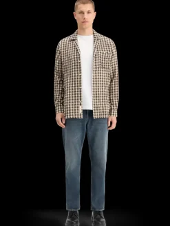 SEERSUCKER WOOL BLEND CHECK SHIRT-Scotch & Soda Best