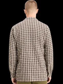 SEERSUCKER WOOL BLEND CHECK SHIRT-Scotch & Soda Best
