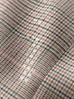 Sequin prince of wales check boyfriend single breasted blazer-Scotch & Soda Sale