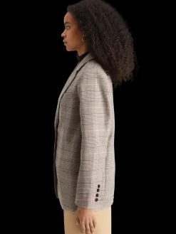 Sequin prince of wales check boyfriend single breasted blazer-Scotch & Soda Sale