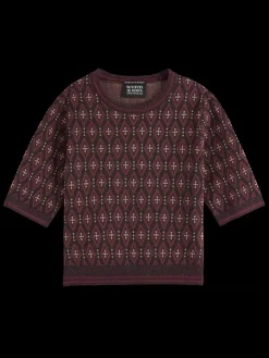 SHORT SLEEVE JACQUARD PULLOVER-Scotch & Soda Outlet