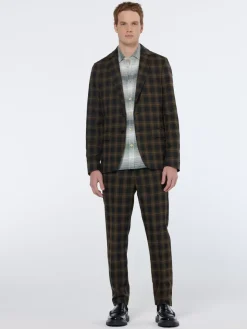 Single-breasted yarn-dyed check regular fit blazer-Scotch & Soda Online