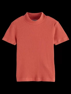 SLIM-FIT MOCK NECK T-SHIRT-Scotch & Soda Fashion
