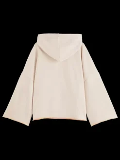 SLOUCHY FIT SHOULDER DETAIL HOODIE-Scotch & Soda Online