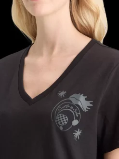 SLUB V-NECK REGULAR FIT T-SHIRT-Scotch & Soda Fashion