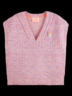 SPACE DYE V NECK KNITTED TANK-Scotch & Soda Discount