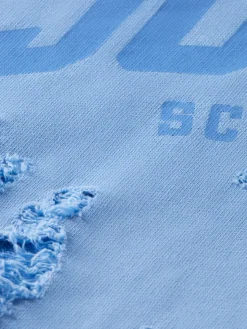 SPRAYED HOODIE WITH DESTROYED DETAILS-Scotch & Soda New