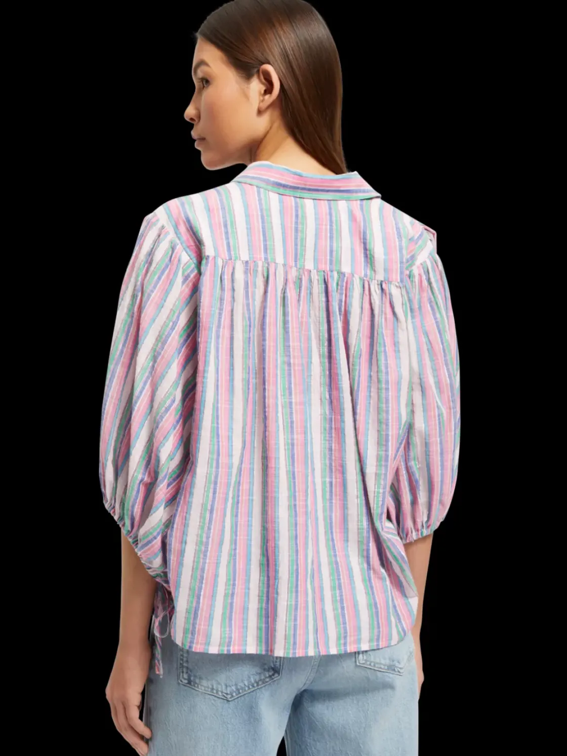 STRIPED BALLOON SLEEVE SHIRT-Scotch & Soda Discount