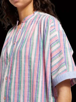 STRIPED OVERSIZED  BEACH SHIRT DRESS-Scotch & Soda Best