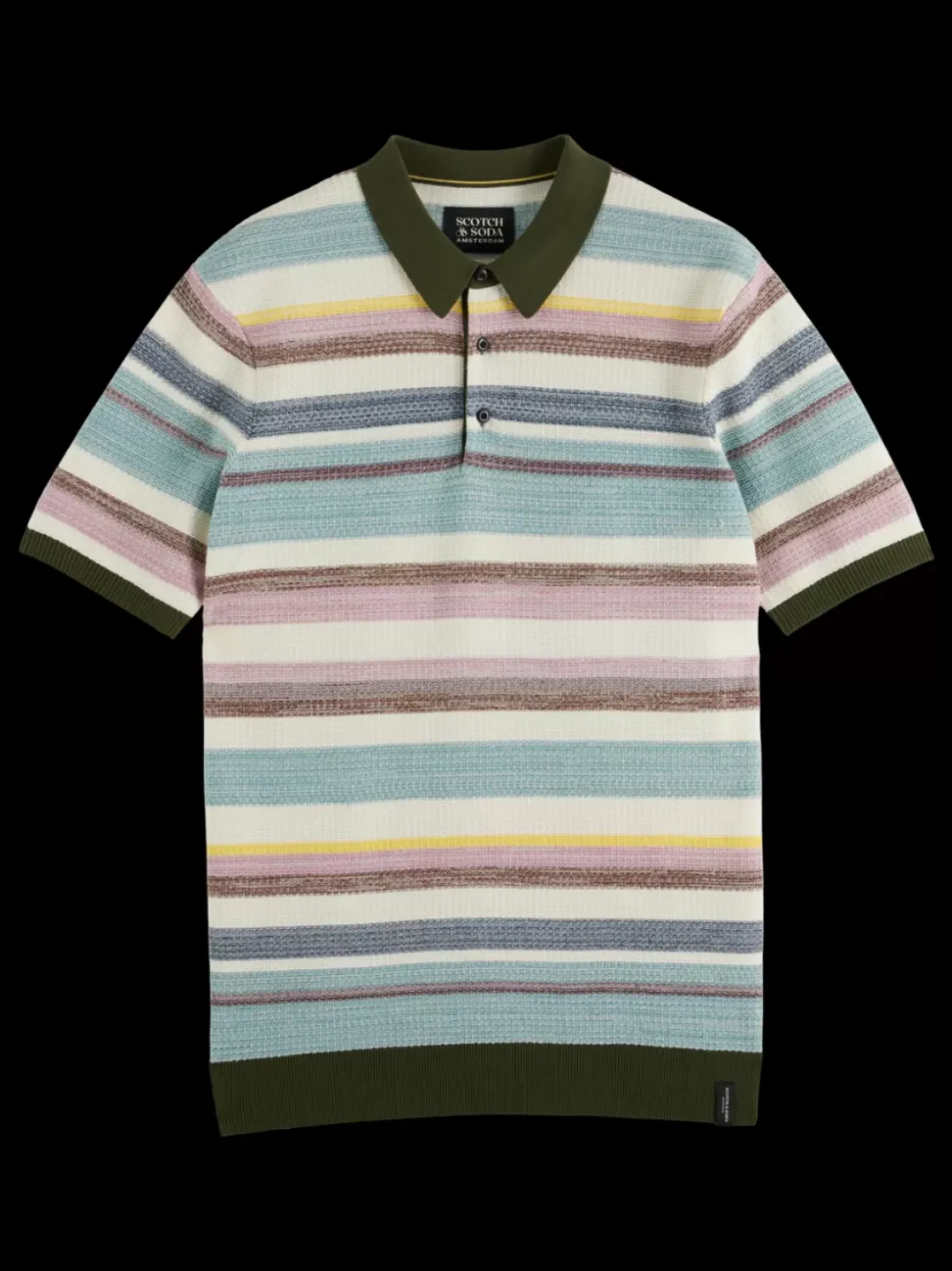 Structure knitted polo-Scotch & Soda Hot