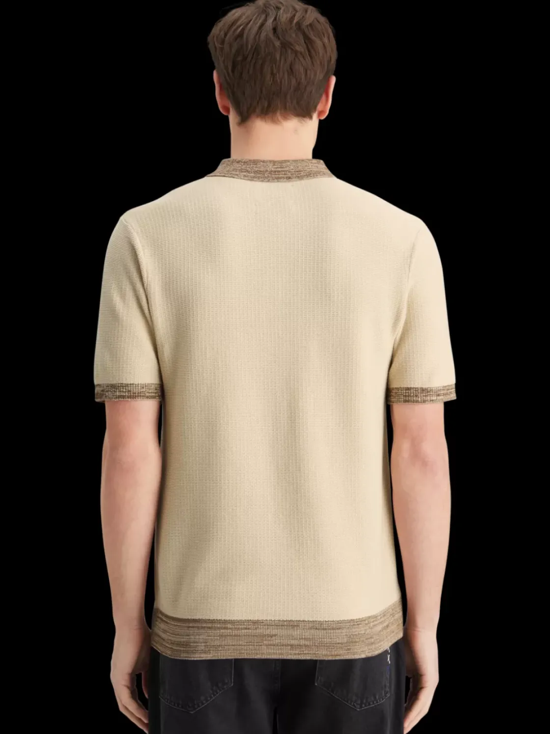 Structure knitted polo-Scotch & Soda Hot