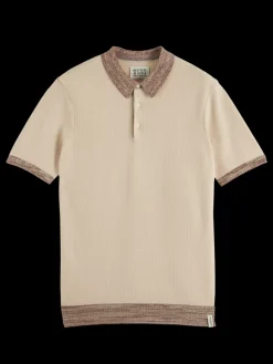 Structure knitted polo-Scotch & Soda Hot