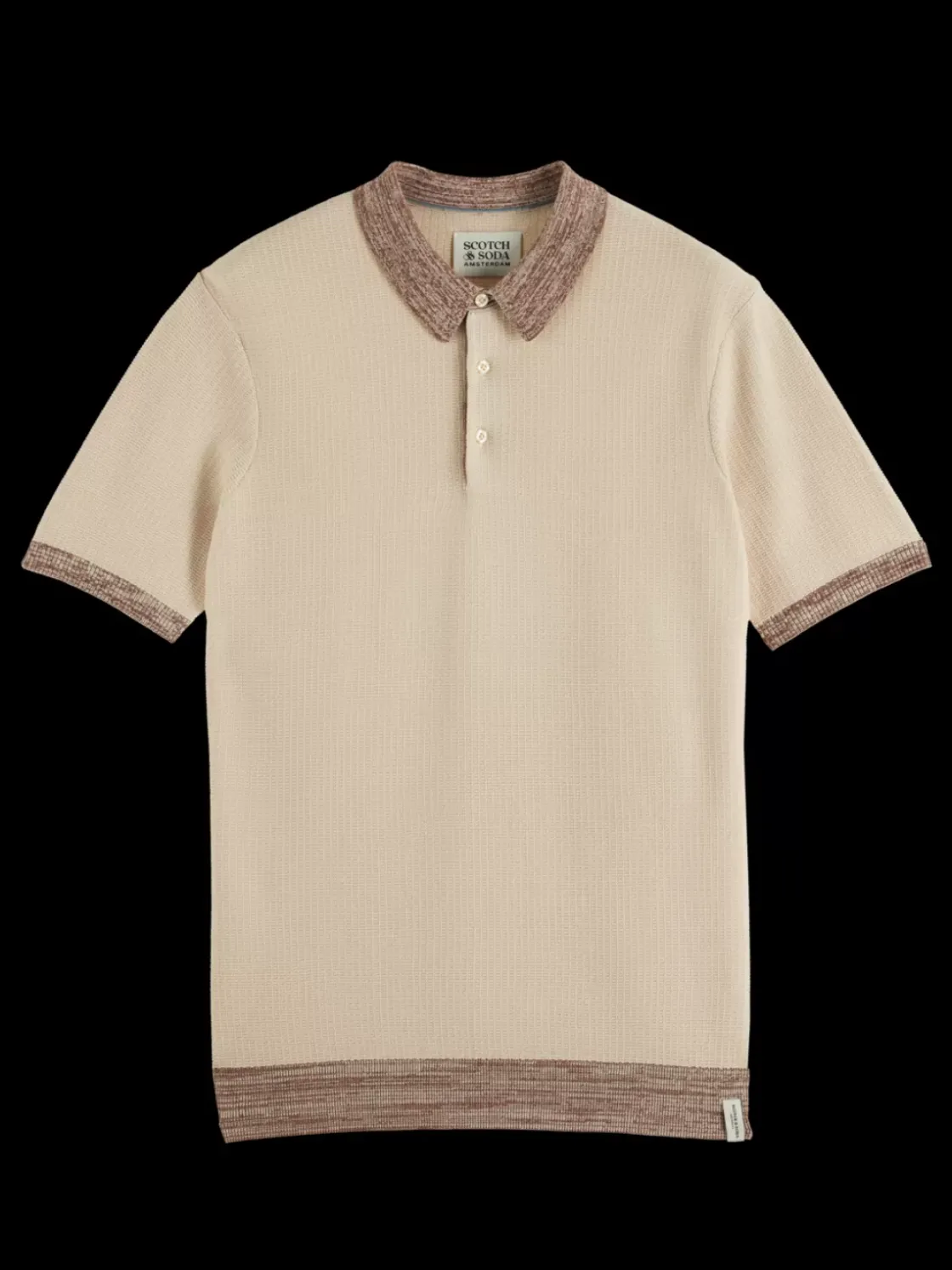 Structure knitted polo-Scotch & Soda Hot