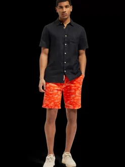 Stuart- printed stretch-cotton chino short-Scotch & Soda Best