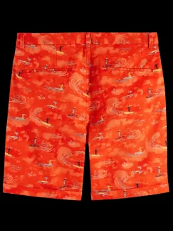 Stuart- printed stretch-cotton chino short-Scotch & Soda Best