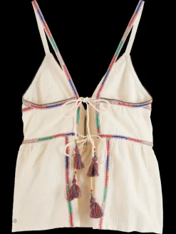 TANK TOP WITH COLOURFUL EMBROIDERY-Scotch & Soda Fashion