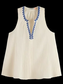 TANK TOP WITH TAPE DETAIL-Scotch & Soda New