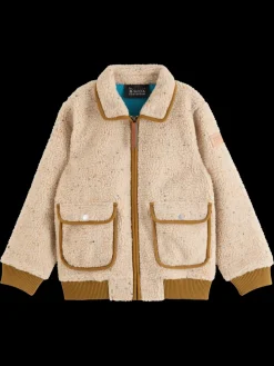 TEDDY JACKET WITH COLOURFUL NEPS-Scotch & Soda Online