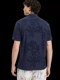 Terry jacquard short sleeve shirt-Scotch & Soda Fashion