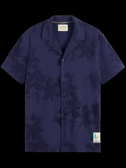 Terry jacquard short sleeve shirt-Scotch & Soda Fashion