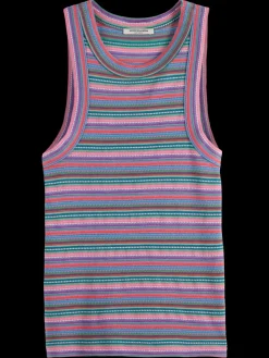 TEXTURED STRIPE RACER TANK-Scotch & Soda Discount