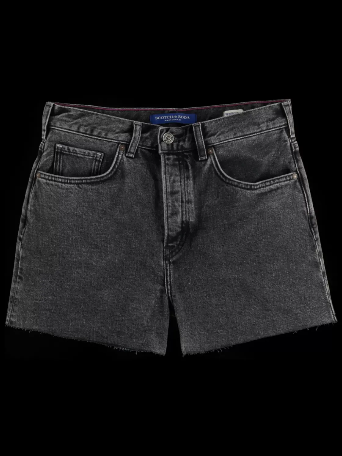 THE RAY 5 POCKET LOW RISE DENIM SHORT - WASHED BLACK-Scotch & Soda Clearance
