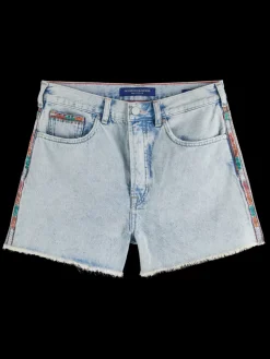 THE RAY 5 POCKET LOW RISE DENIM SHORT - SEA STAR-Scotch & Soda Discount