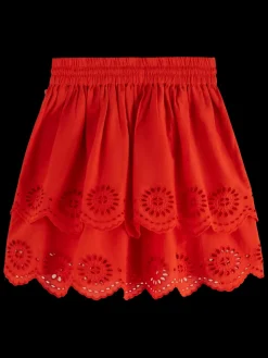 Tiered broderie anglaise skirt-Scotch & Soda Hot