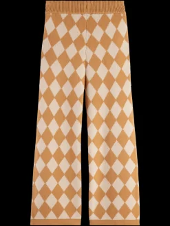 TONAL CHECKERBOARD KNITTED STRAIGHT LEG PANT-Scotch & Soda Discount