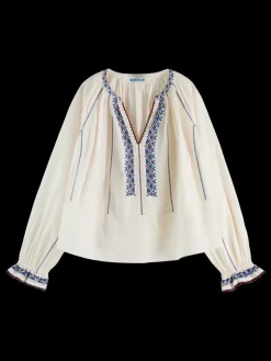 Top with embroidery details-Scotch & Soda New