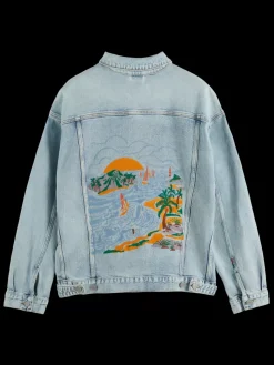 Trucker jacket with artwork-Scotch & Soda Sale