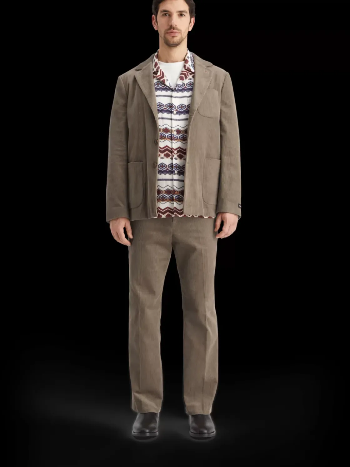 Unconstructed relaxed 3-button corduroy blazer-Scotch & Soda Clearance